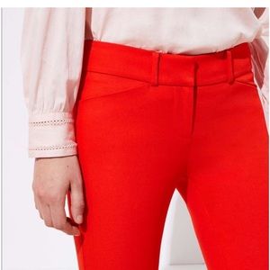 Red cigarette dress pants. LOFT Plus Marisa pant, size 18